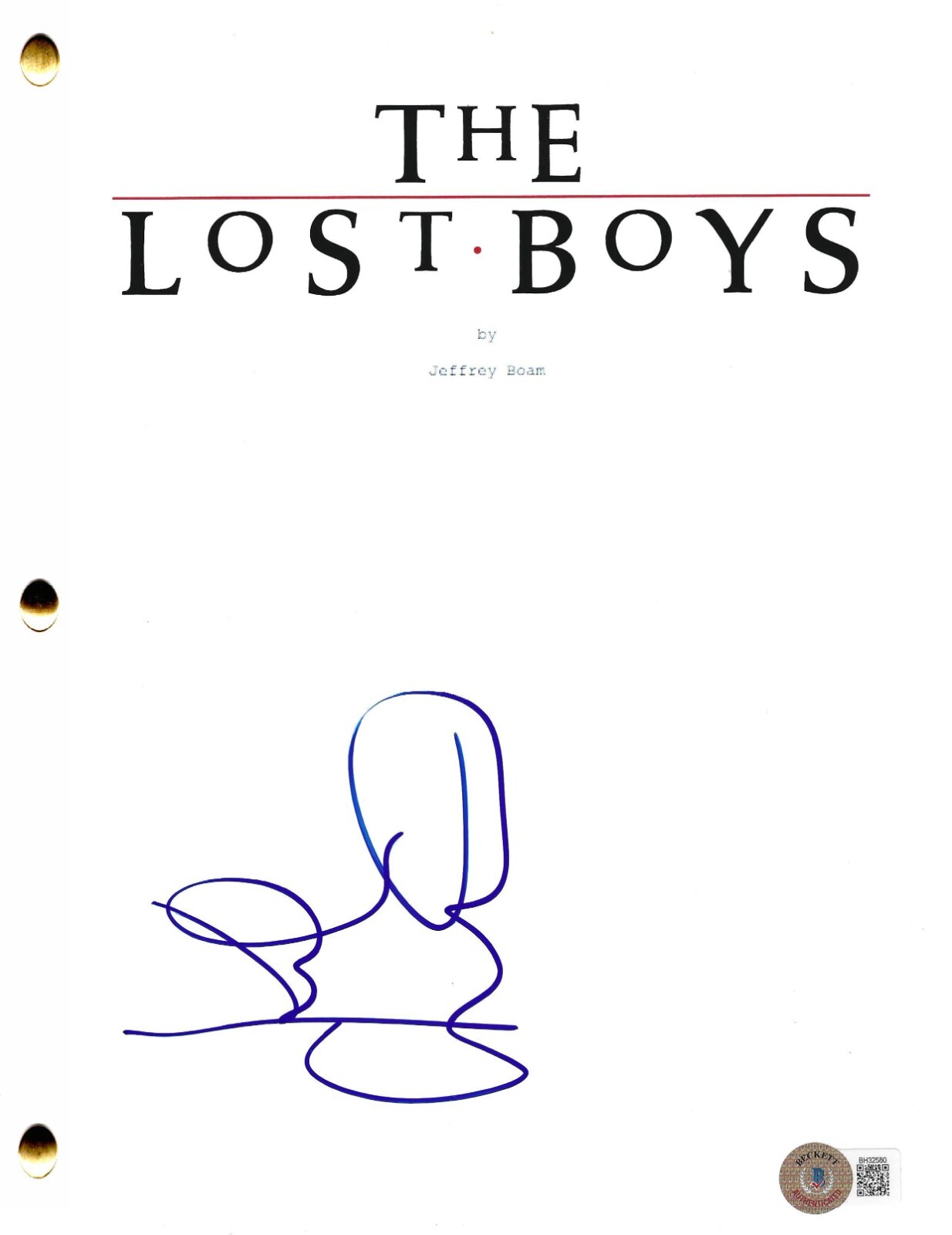 KIEFER SUTHERLAND SIGNED LOST BOYS FULL SCRIPT AUTHENTIC AUTOGRAPH BECKETT
