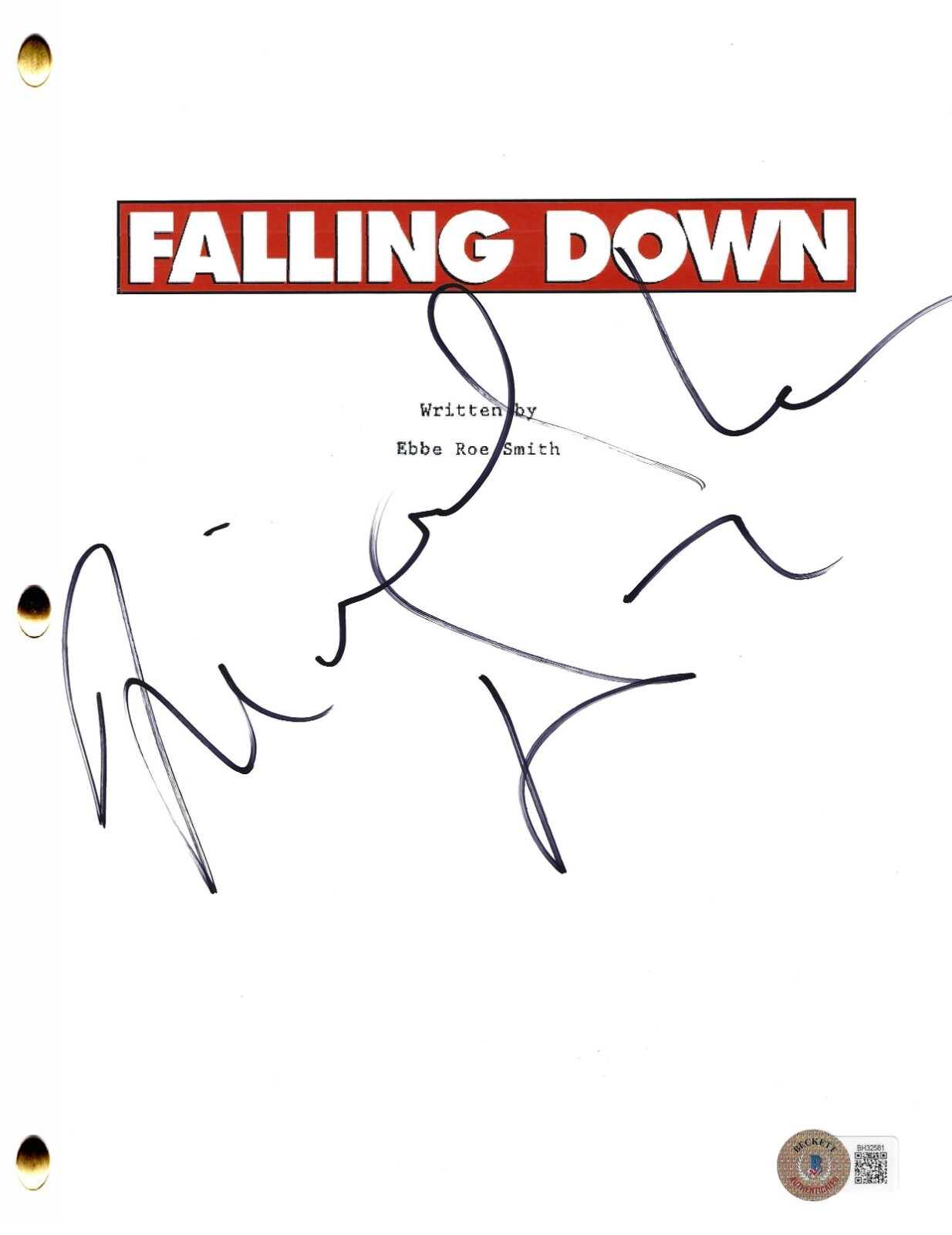 MICHAEL DOUGLAS SIGNED FALLING DOWN FULL SCRIPT AUTHENTIC AUTOGRAPH BECKETT
