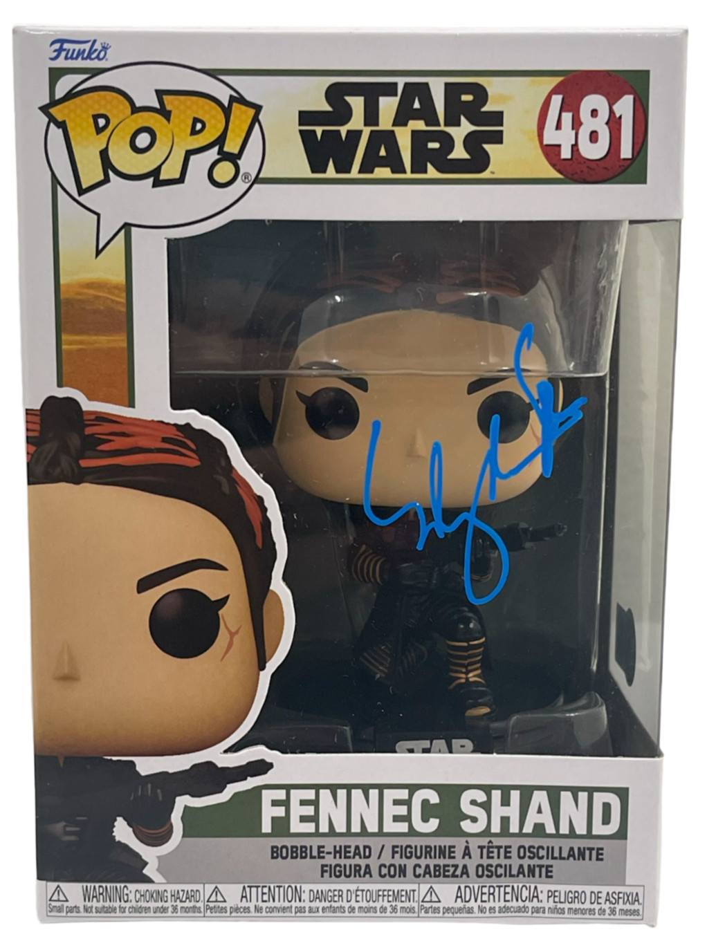MING NA WEN SIGNED FENNEC SHAND MANDALORIAN FUNKO AUTHENTIC AUTOGRAPH BECKETT
