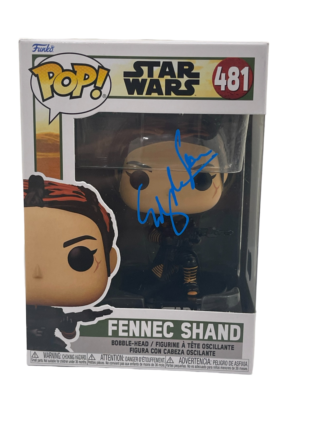 MING NA WEN SIGNED FENNEC SHAND MANDALORIAN FUNKO AUTHENTIC AUTOGRAPH BECKETT
