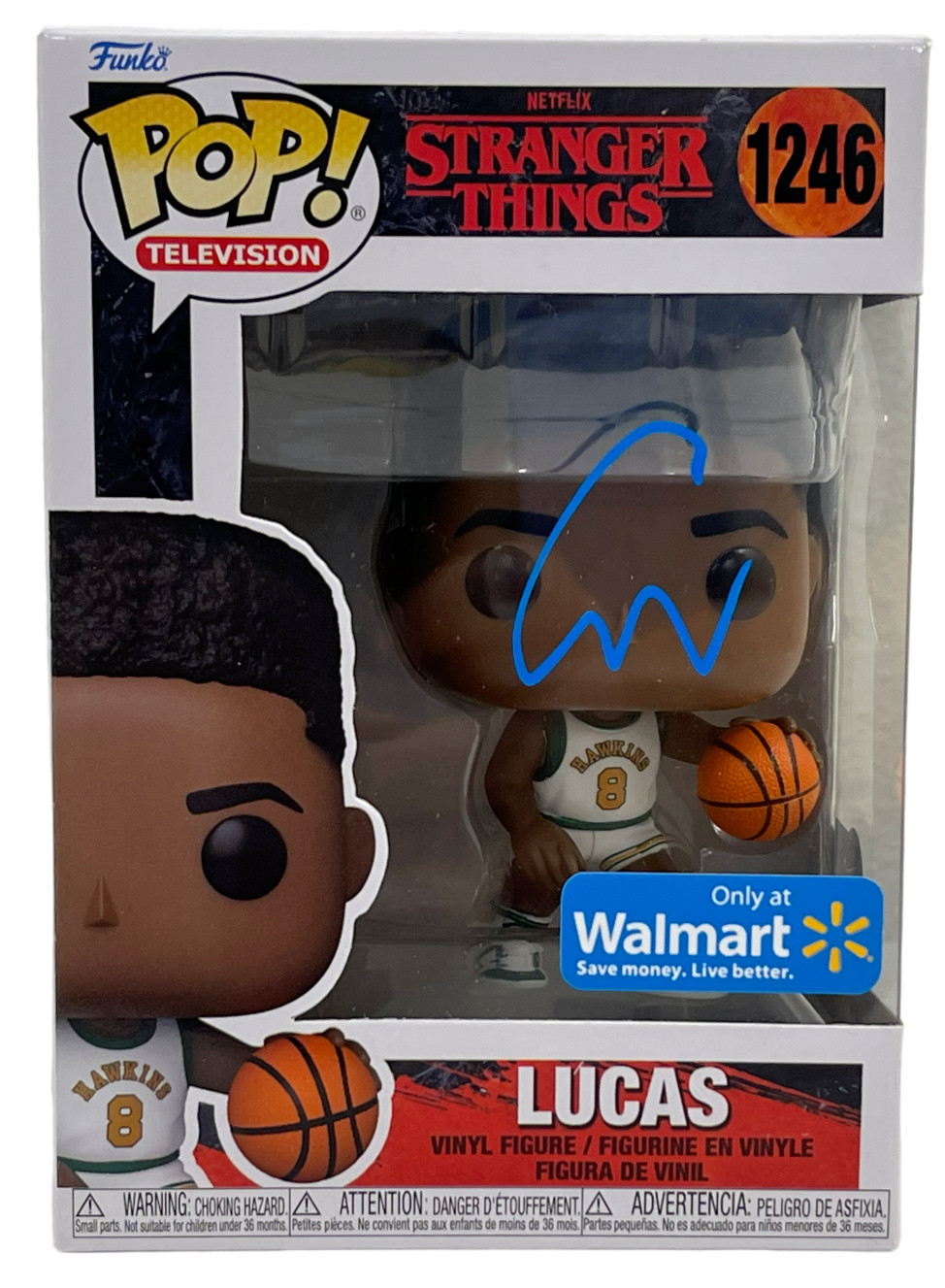 CALEB MCLAUGHLIN SIGNED FUNKO FIGURE LUCAS STRANGER THINGS 1246 AUTO BECKETT
