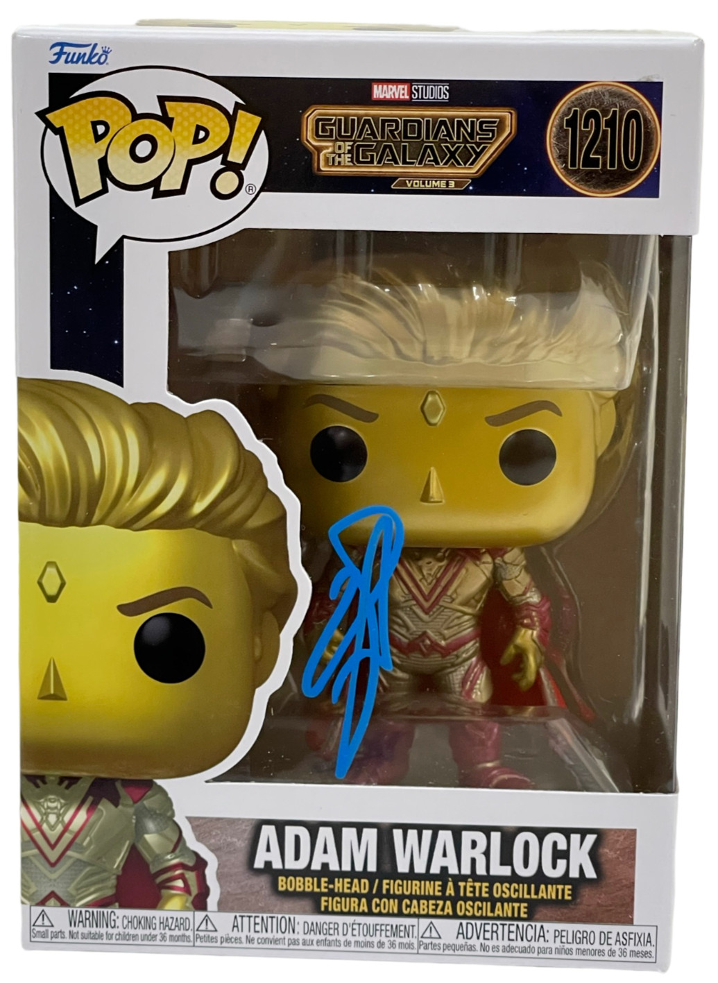 WILL POULTER SIGNED FUNKO 1210 ADAM WARLOCK GUARDIANS OF THE GALAXY 3 BECKETT COLLECTIBLE MEMORABILIA