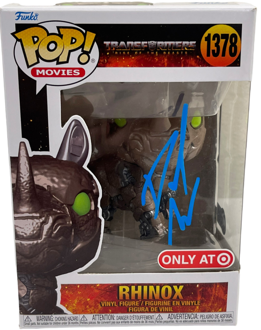 DAVID SOBOLOV SIGNED RHINOX FUNKO 1378 TRANSFORMERS RISE OF THE BEASTS BECKETT
