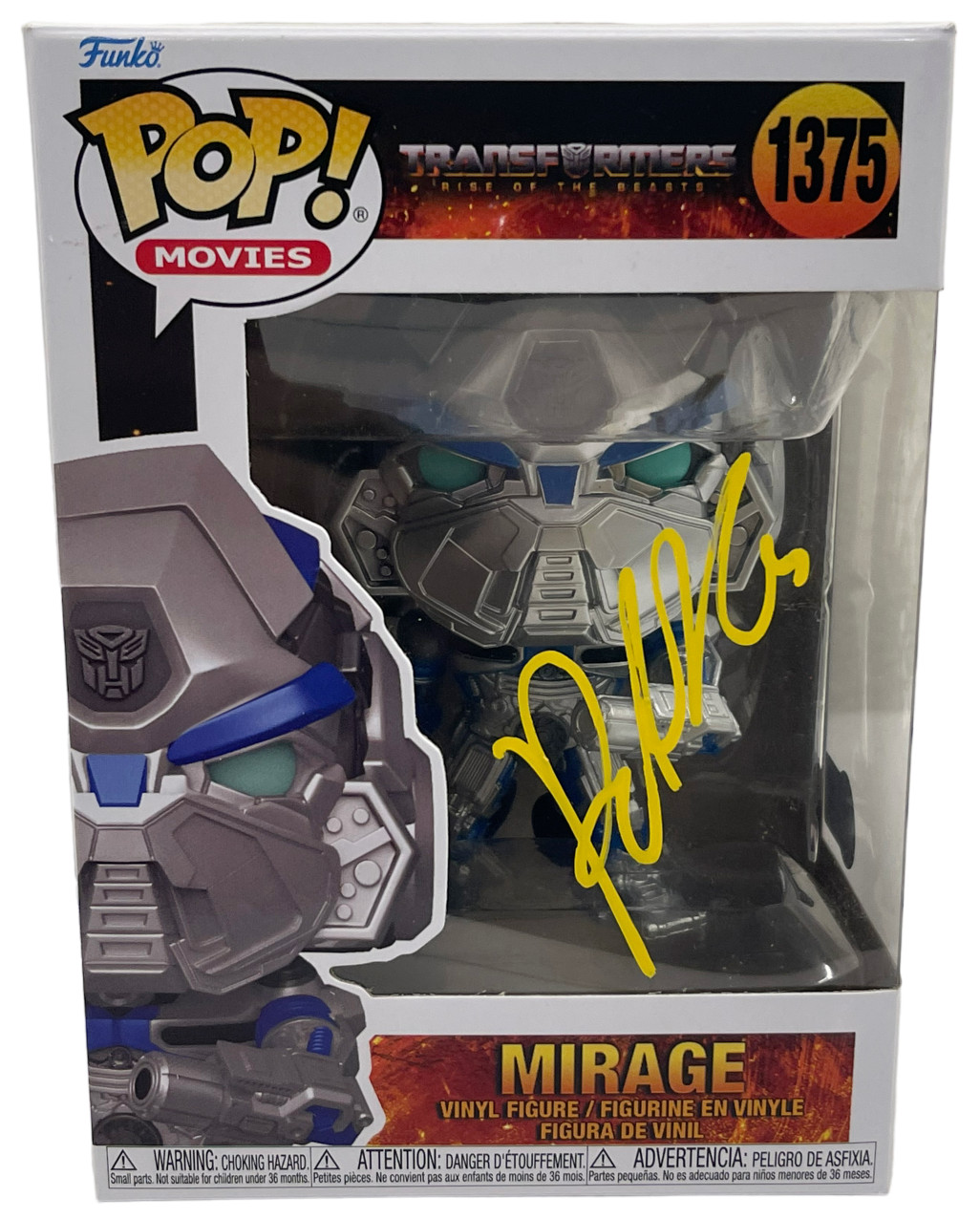 PETE DAVIDSON SIGNED MIRAGE FUNKO 1375 TRANSFORMERS RISE OF THE BEASTS BECKETT
