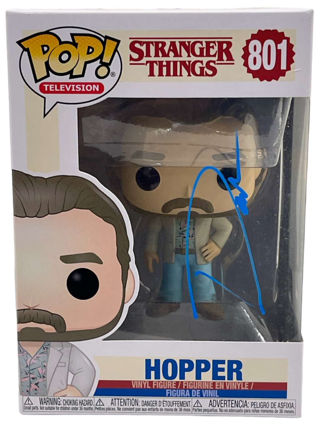 DAVID HARBOUR SIGNED STRANGER THINGS HOPPER 801 FUNKO AUTOGRAPH BECKETT
