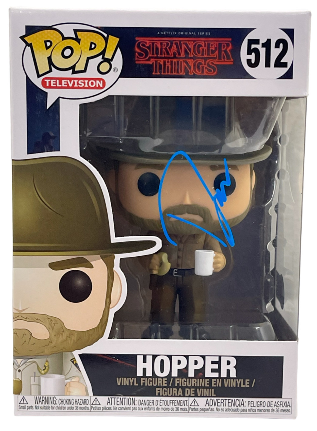 DAVID HARBOUR SIGNED STRANGER THINGS HOPPER 512 FUNKO AUTOGRAPH BECKETT

