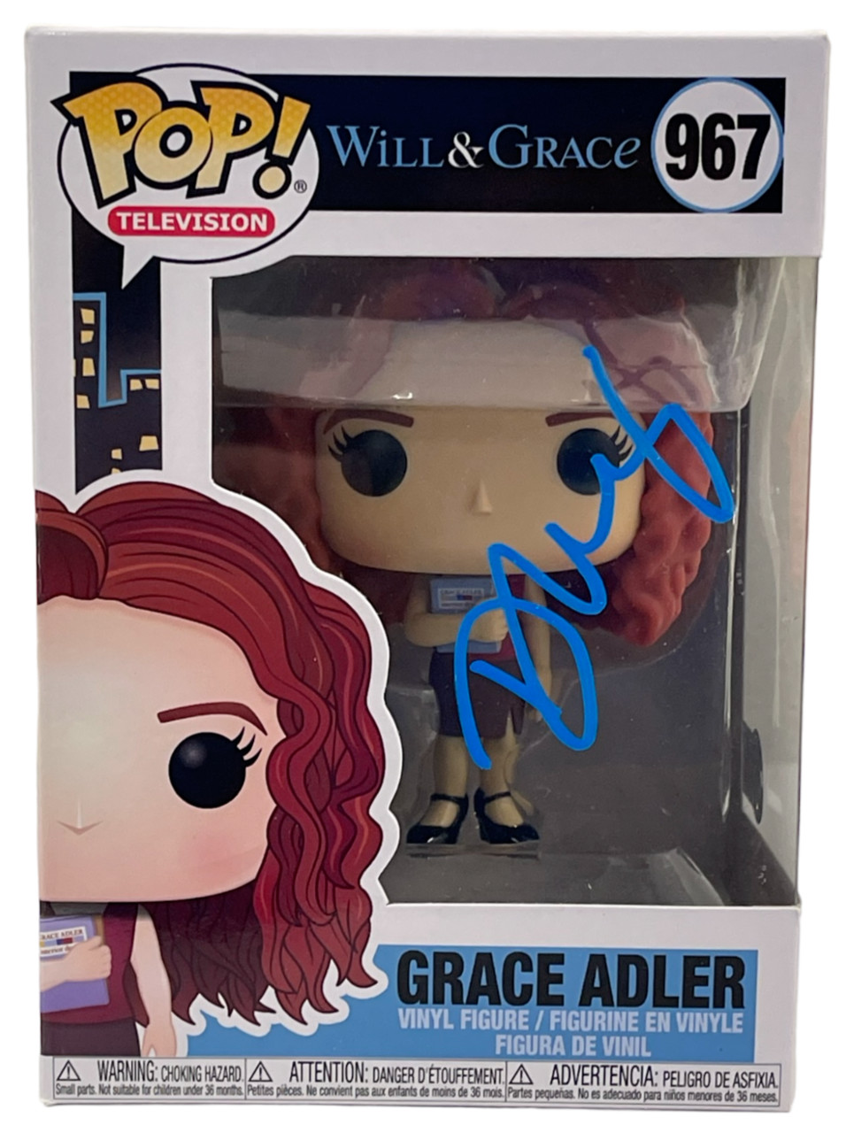 DEBRA MESSING SIGNED GRACE ADLER 967 FUNKO WILL & GRACE AUTOGRAPH BECKETT
