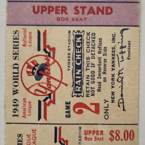 1949 WORLD SERIES YANKEES GAME 2 TICKET RARE
Opens in a new window or tab