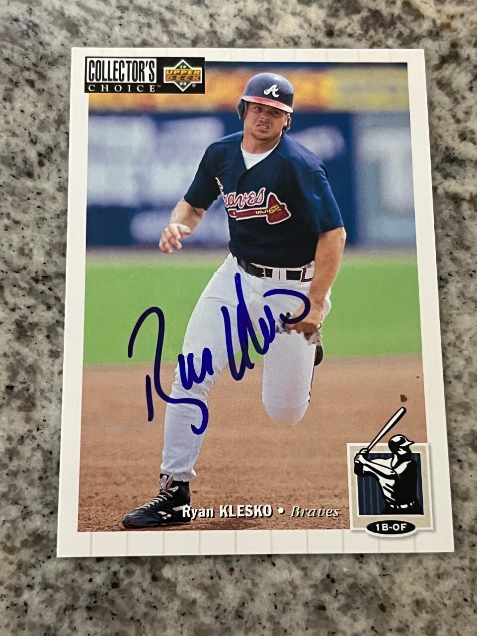 RYAN KLESKO SIGNED AUTOGRAPHED 1994 UD COLLECTOR'S CHOICE BASEBALL CARD
