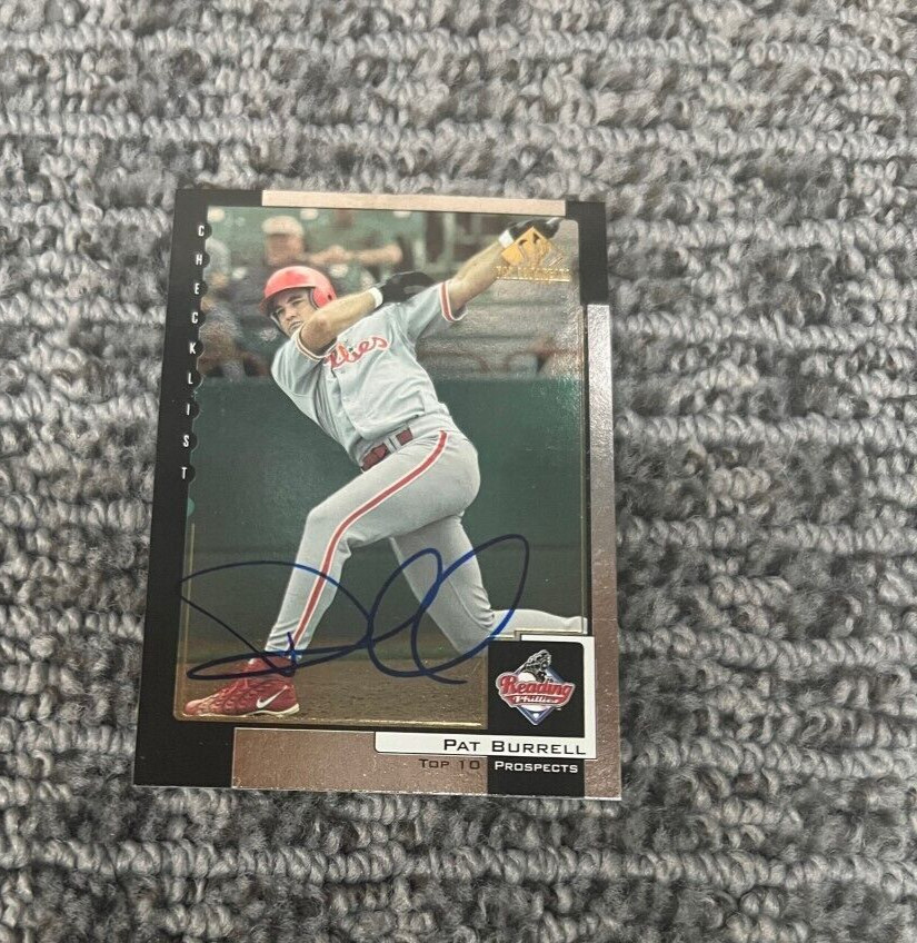 Pat Burrell SIGNED AUTOGRAPHED 2000 SP Top Prospects #9 T10 BASEBALL CARD
