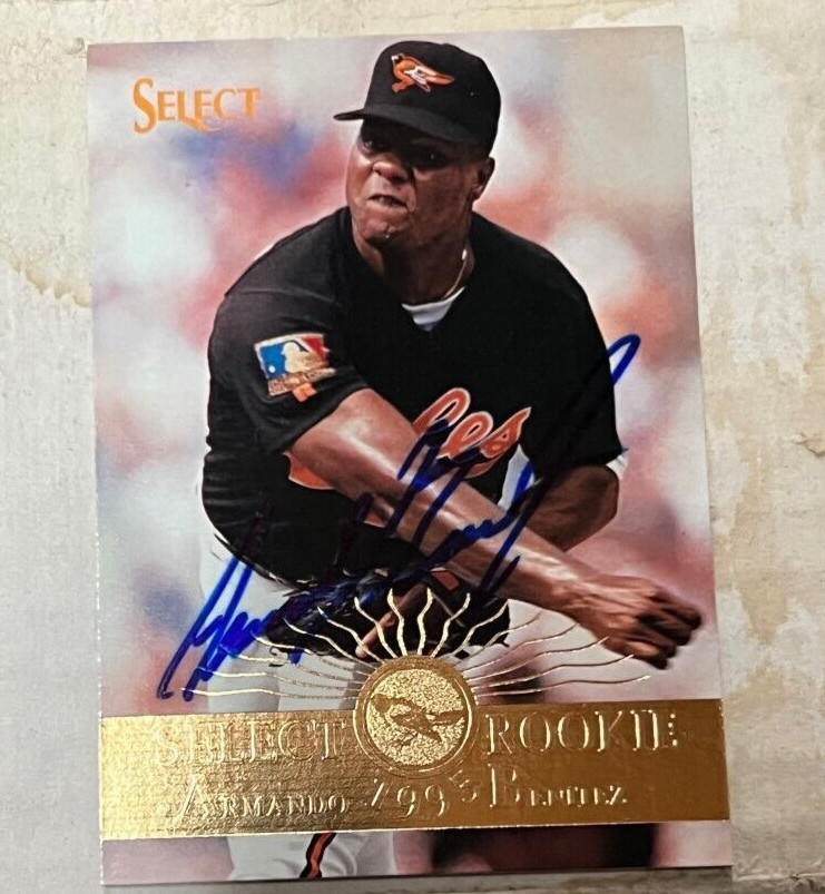 Armando Benitez Signed Autographed 1995 Score Select #208 Baseball Card Orioles
