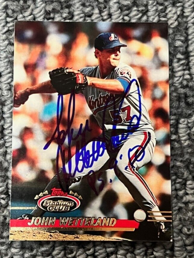 John Wetteland signed autographed 1993 Stadium Club Baseball Card Montreal Expos

