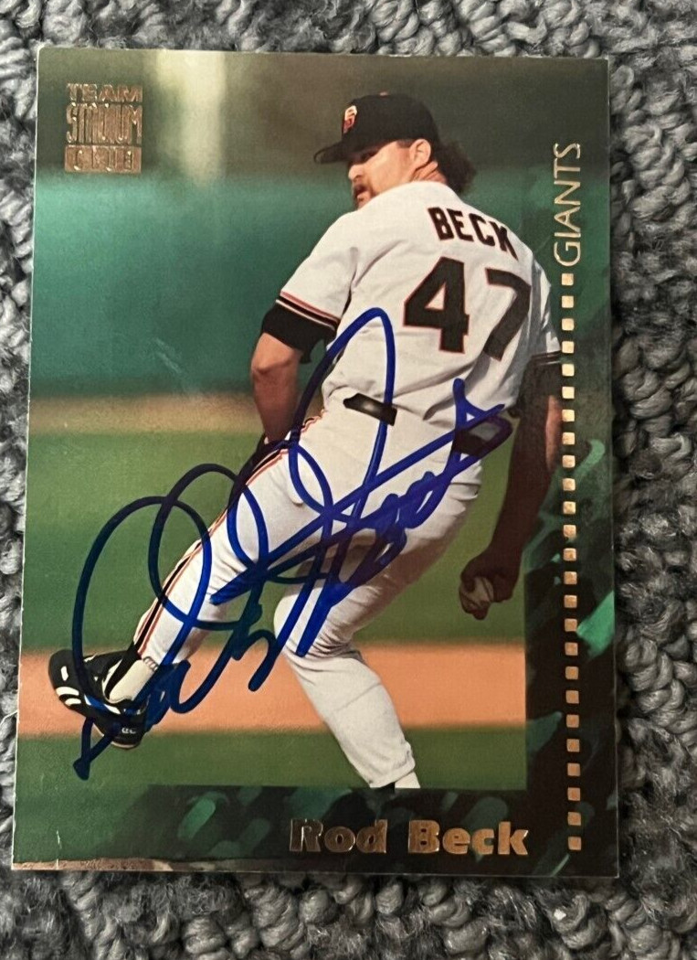Rod Beck signed autographed 1994 Stadium Club Team San Francisco Giants #30 Card
