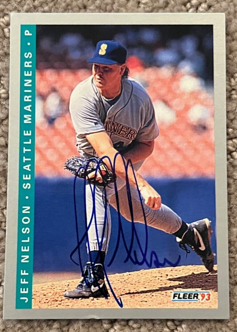 Jeff Nelson signed autographed 1993 Fleer Seattle Mariners Baseball Card #311
