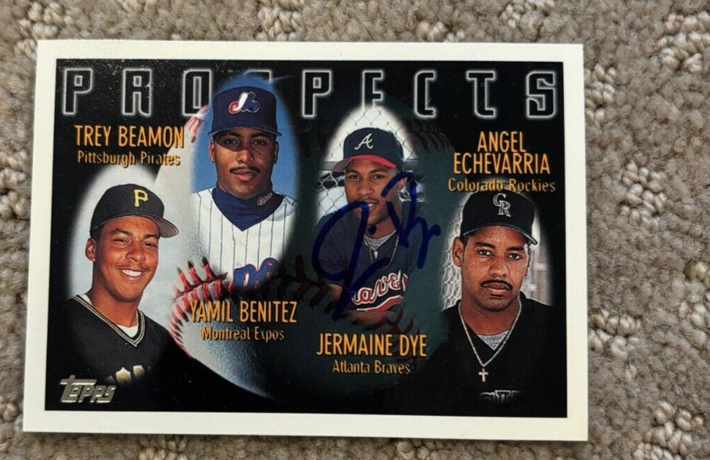 Jermaine Dye signed autographed 1995 Upper Deck Minors #93 Baseball Card Braves
