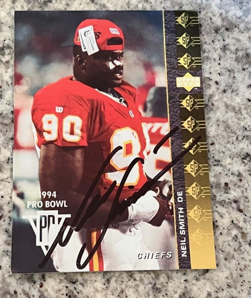 Neil Smith signed autographed card 1994 Upper Deck SP Kansas City Chiefs #90
