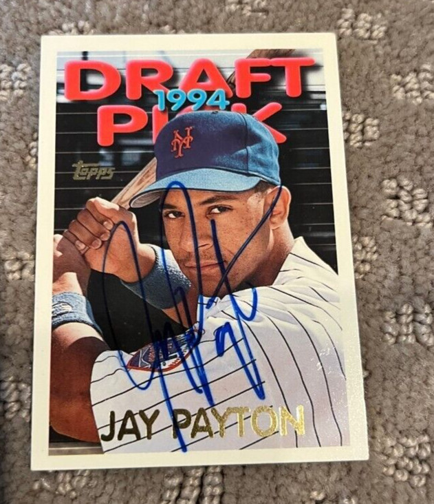 Jay Payton signed autographed 1995 #443 Topps Rookie New York Mets Card
