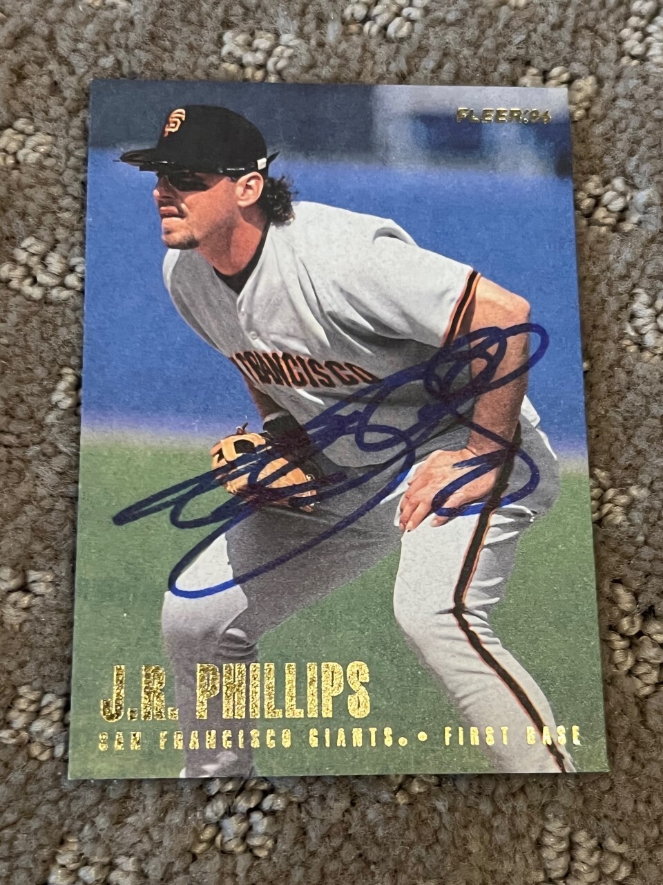 J.R. Phillips signed autographed 1996 Fleer San Francisco Giants Card #594
