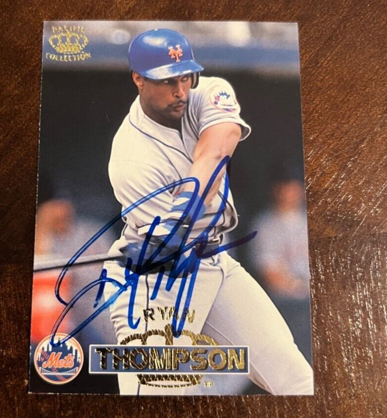 Ryan Thompson signed autographed 1996 Pacific New York Mets Baseball Card #145
