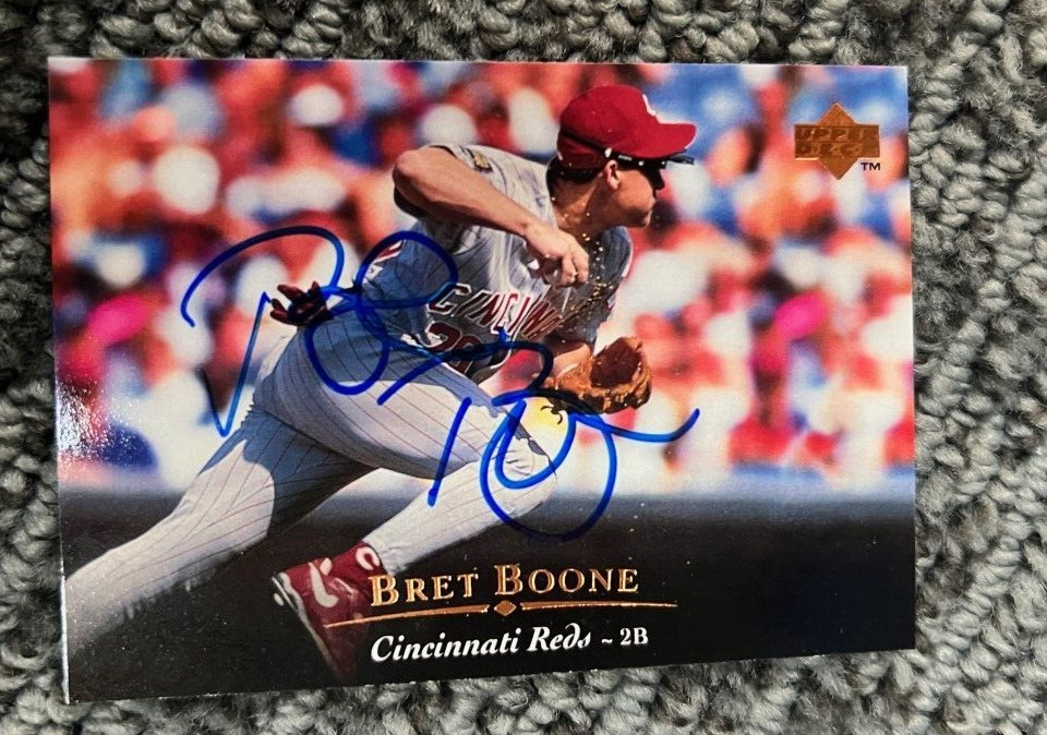 Bret Boone signed autographed 1995 Upper Deck Baseball Card #165 Cincinnati Reds
