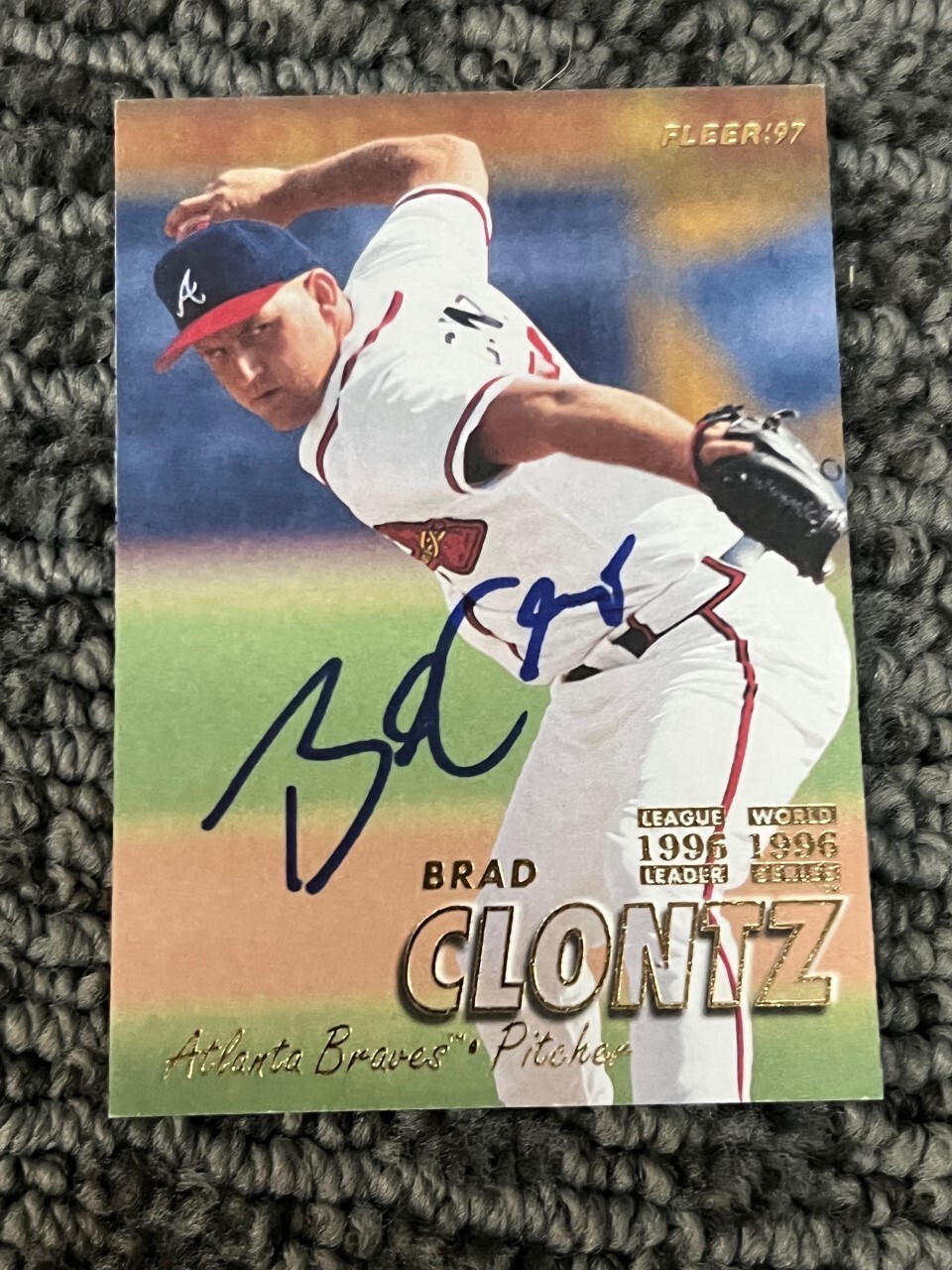 Brad Clontz signed autographed 1997 Fleer #253 Card Atlanta Braves
