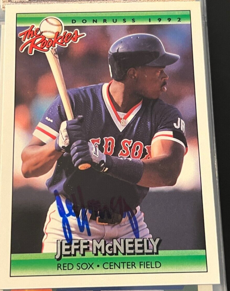 Jeff McNeely signed autographed Boston Red Sox 1992 Donruss Baseball Card 75
