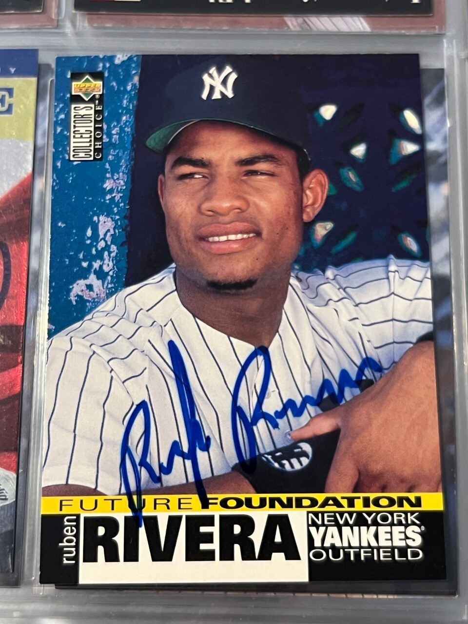 RUBEN RIVERA signed autographed 1995 Upper Deck Collectors Choice # 28 Yankees
