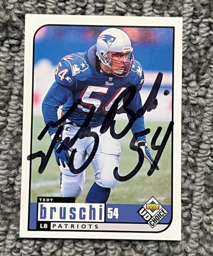 Tedy Bruschi signed autographed 1998 Upper Deck Collector's Choice #108 Patriots
