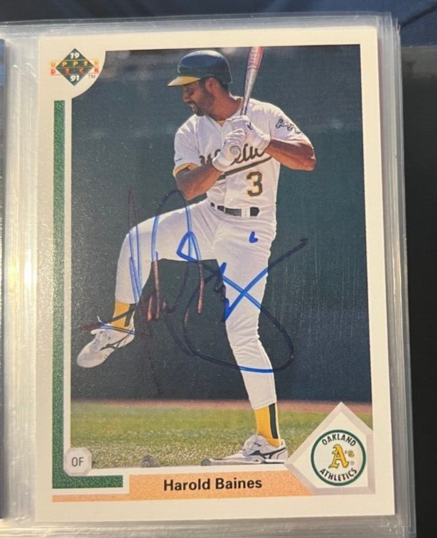 Harold Baines signed autographed 1991 Upper Deck Card #562 Athletics
