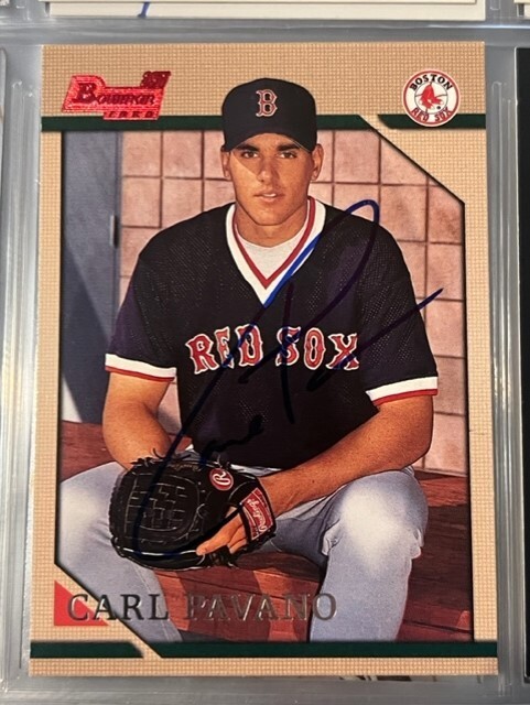 Carl Pavano signed autographed 1996 Bowman Rookie Card #259 Boston Red Sox
