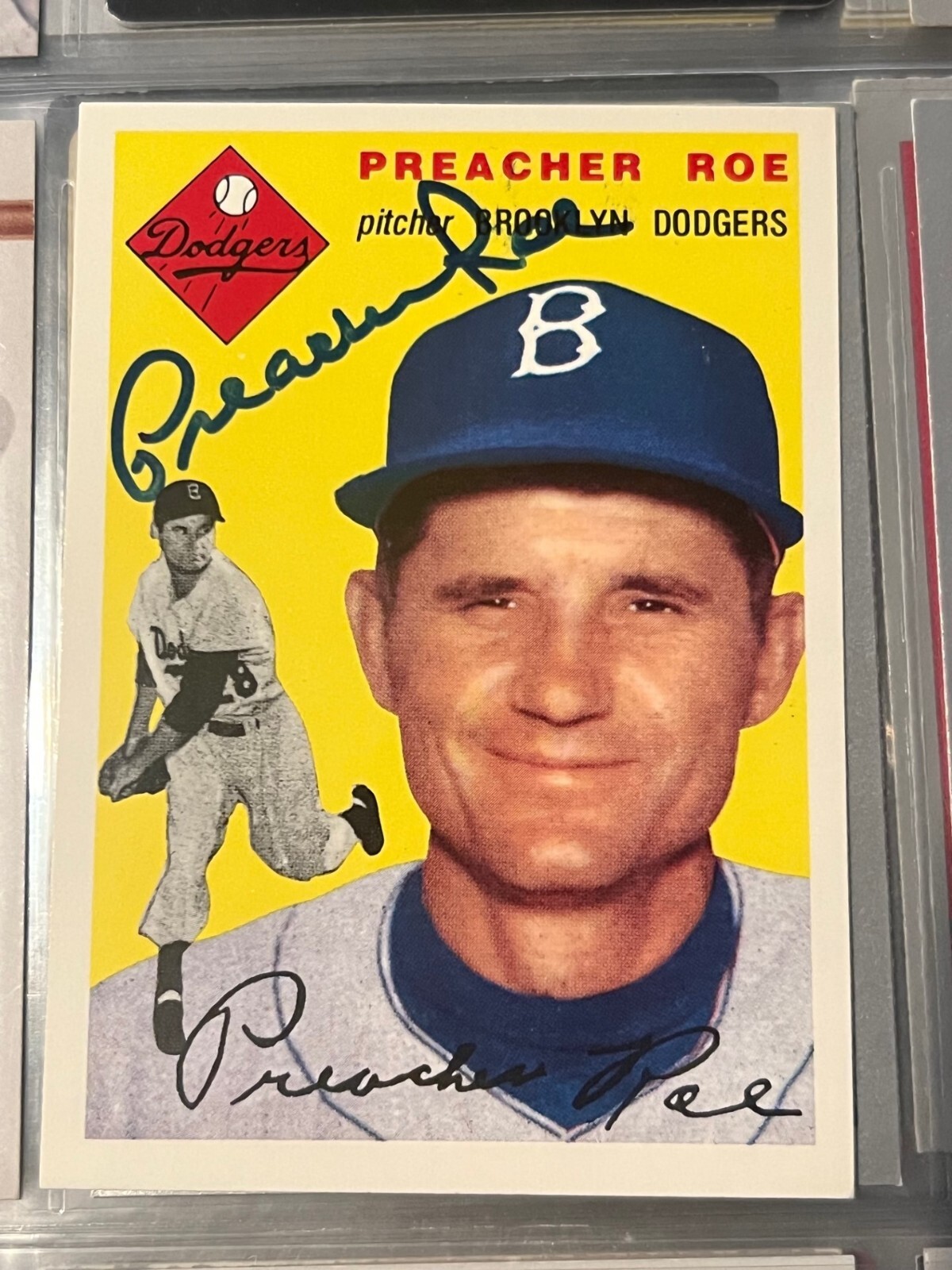 Preacher Roe signed autographed Card Brooklyn Dodgers 1954 Topps Archives #14
