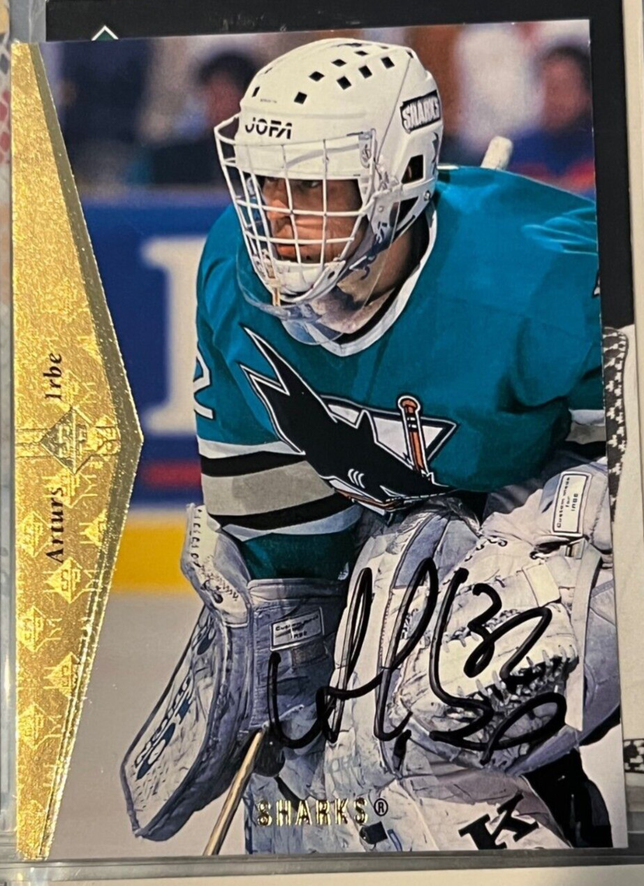 Arturs Irbe signed autographed 1994-95 SP Card San Jose Sharks #105
