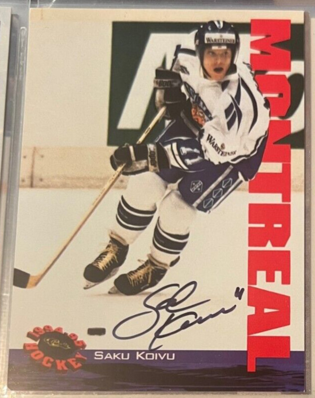 SAKU KOIVU signed autographed Montreal CANADIENS 1994-95 CLASSIC CARD #95 RC
