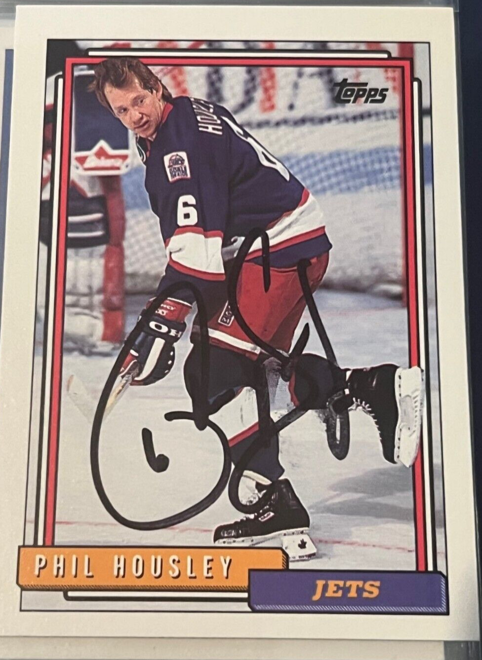 PHIL HOUSLEY signed autographed 1992-1993 TOPPS Card Hockey Hall of Fame

