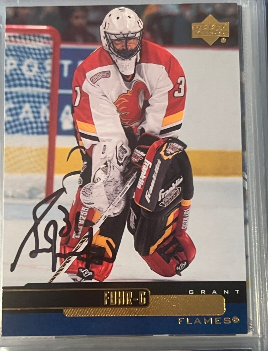 GRANT FUHR signed autographed 1999-00 UPPER DECK #194 Card Calgary Flames
