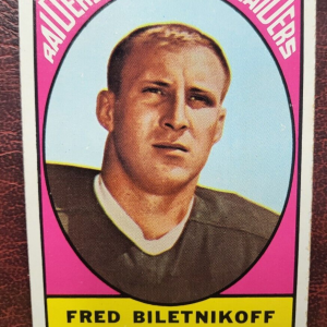 1967 TOPPS FRED BILETNIKOFF RAIDERS FOOTBALL CARD #106 VINTAGE HOF
