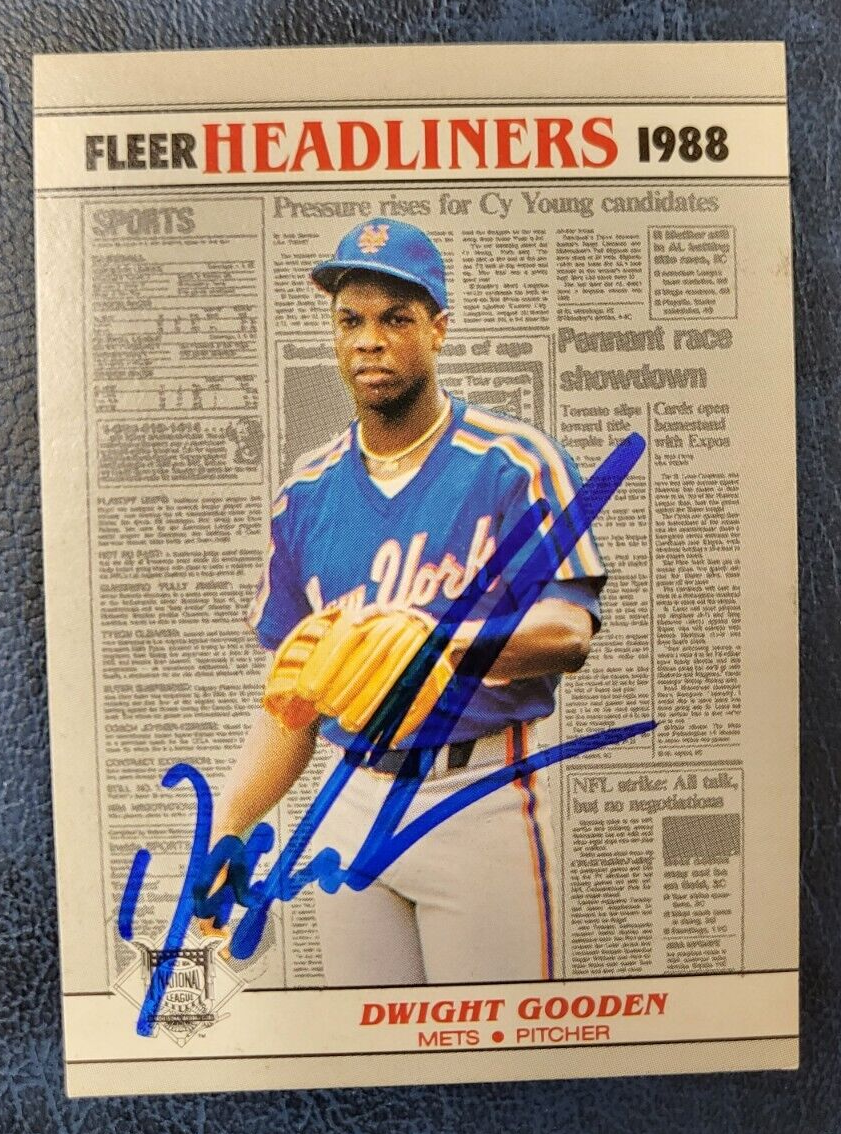 MLB Dwight Gooden Signed Trading Cards, Collectible Dwight Gooden Signed  Trading Cards