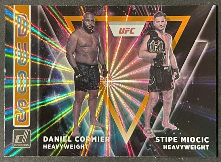 2022 DONRUSS UFC DUOS DANIEL CORMIER STIPE MIOCIC ORANGE LASER SSP #1
 COLLECTIBLE MEMORABILIA