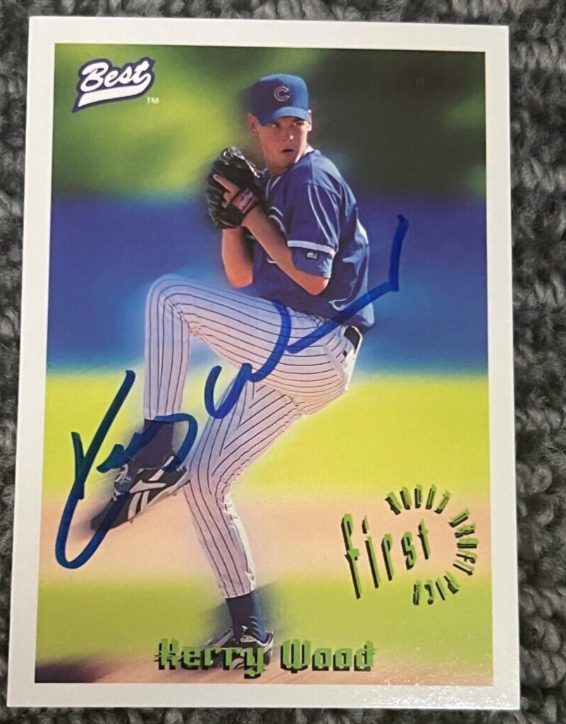 Kerry Wood SIGNED AUTOGRAPHED 1995 Best First Round Draft Pick Rookie Card #130
