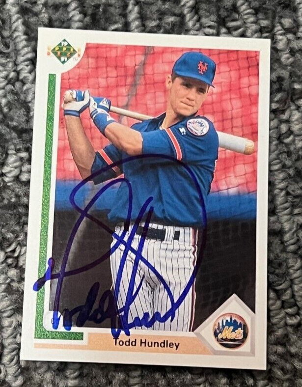 Todd Hundley signed autographed 1991 Upper Deck Card #440 New York Mets
