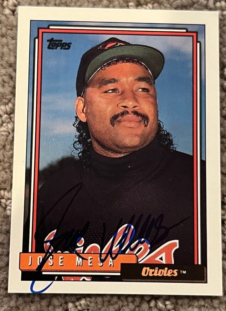 Jose Mesa signed autographed 1992 Topps Card #310
