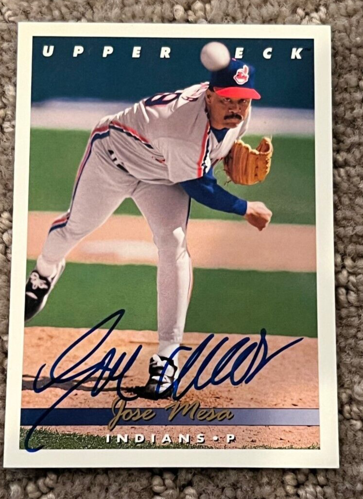 Jose Mesa Auto - Signed Autograph 1993 Upper Deck #798 - MLB Cleveland Indians
