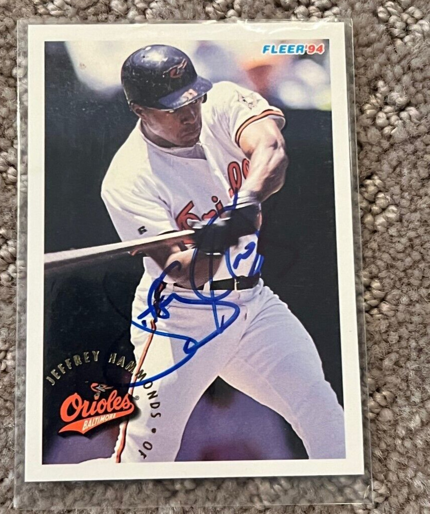 Jeffrey Hammonds signed autographed 1994 Fleer Baltimore Orioles Card #5
