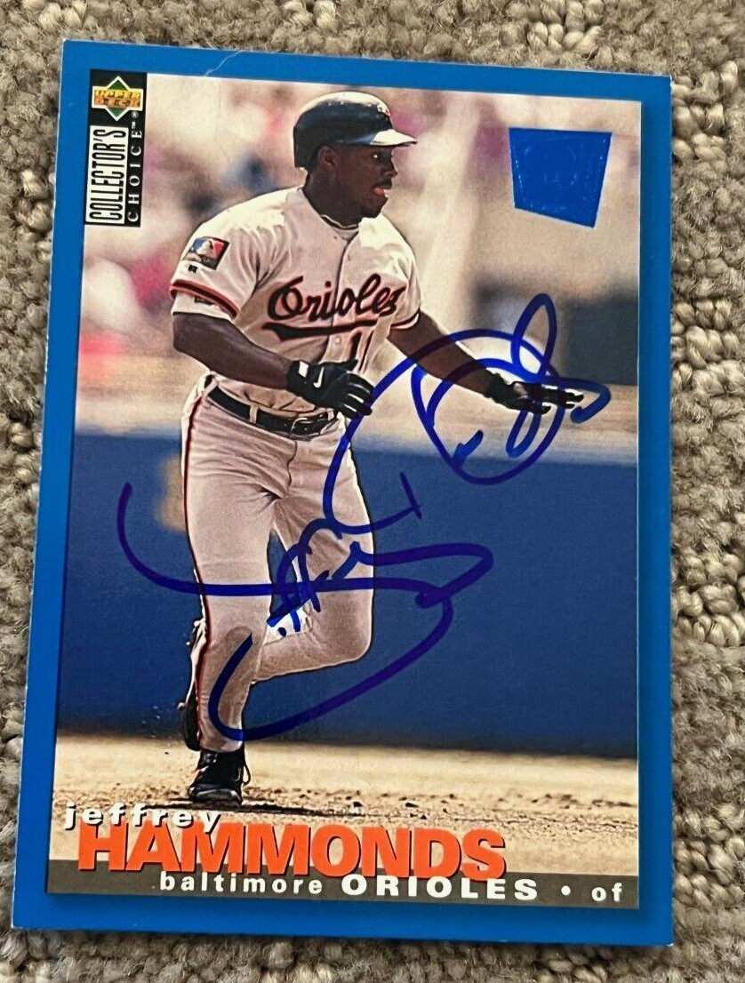 Jeffrey Hammonds signed autographed 1995 Collector's Choice SE Card#156 Orioles
