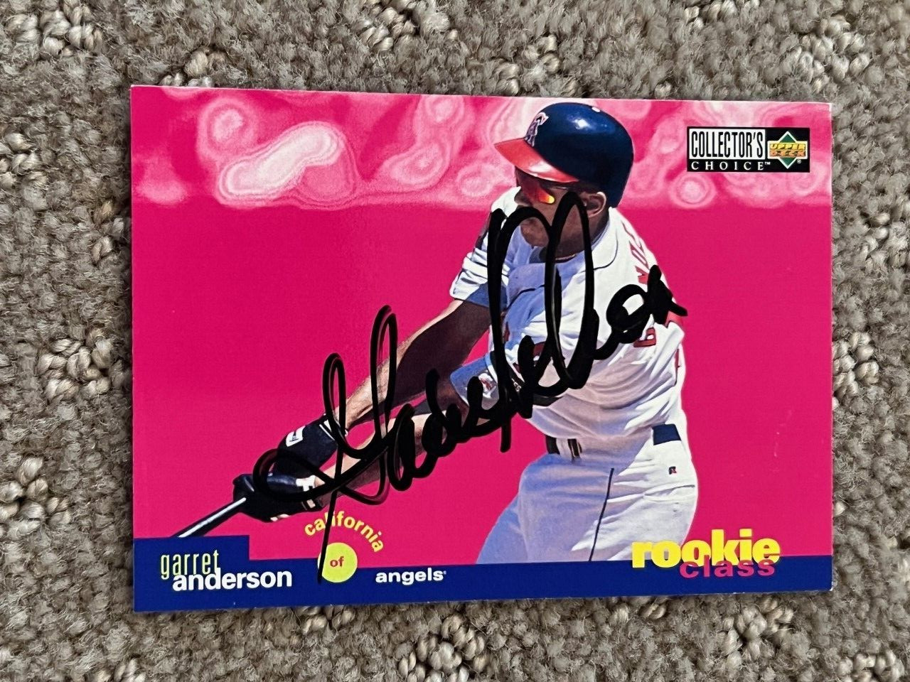 Garret Anderson signed autographed 1995 Upper Deck Collectors Choice Card
