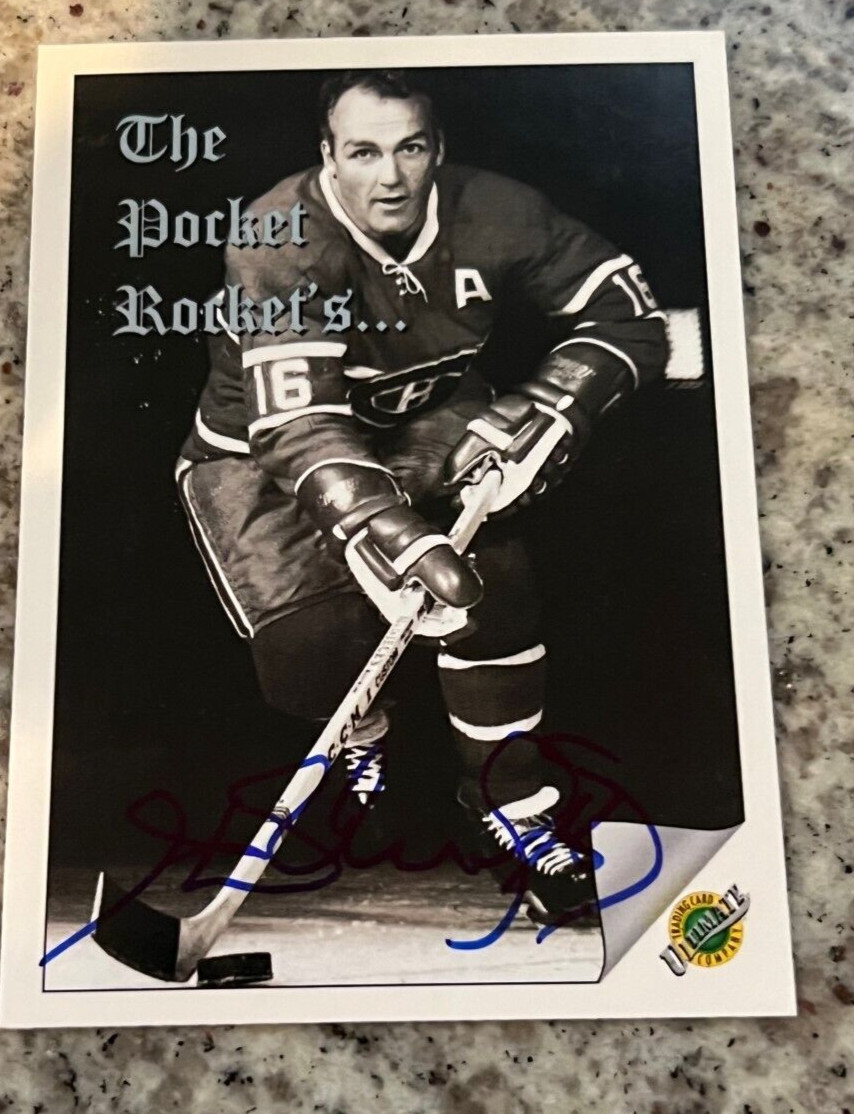 Henri Richard signed autographed 1991-92 Ultimate Original Six Canadiens Card
