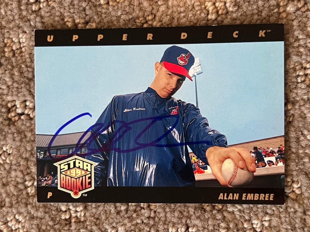 ALAN EMBREE signed autographed 1993 UPPER DECK Rookie CLEVELAND INDIANS #12
