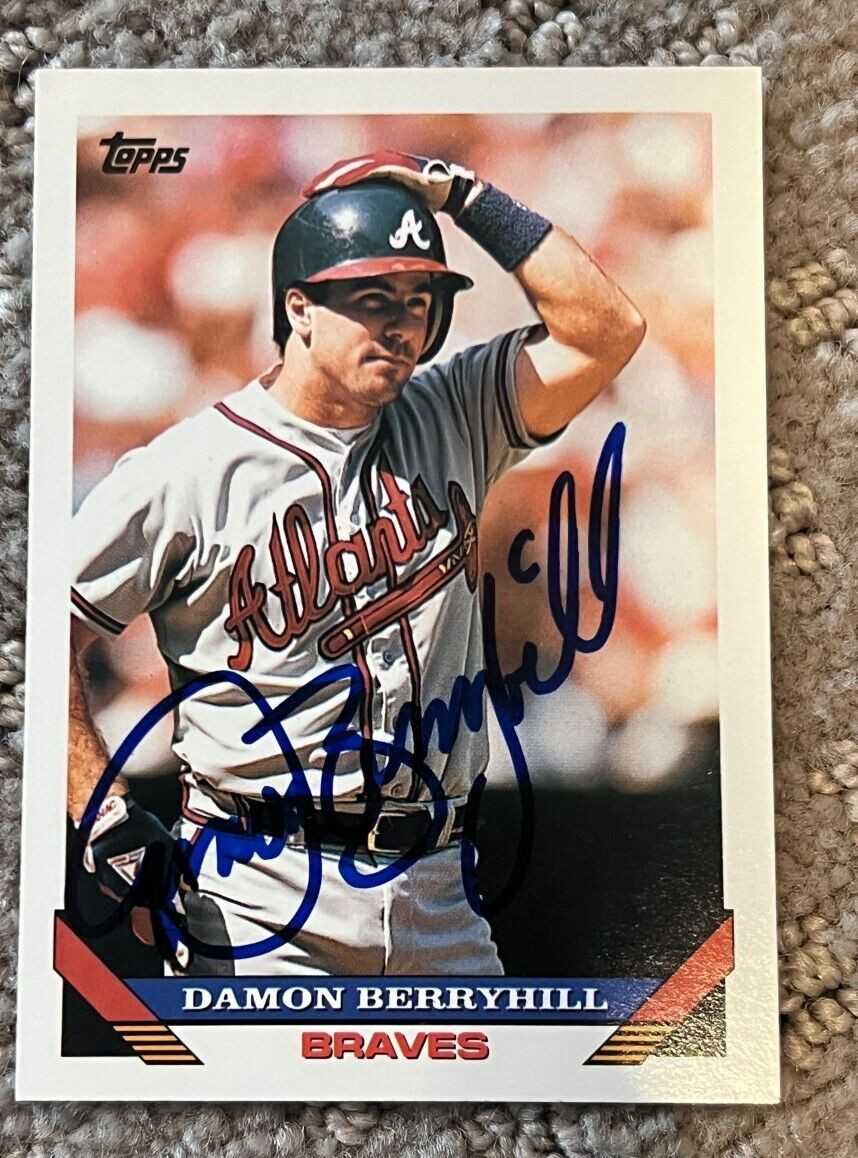 Damon Berryhill signed autographed 1993 Topps Card Atlanta Braves #306
