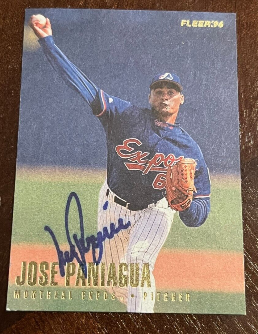 Jose Paniagua autographed Baseball Card (Montreal Expos) 1996 Fleer #U150
