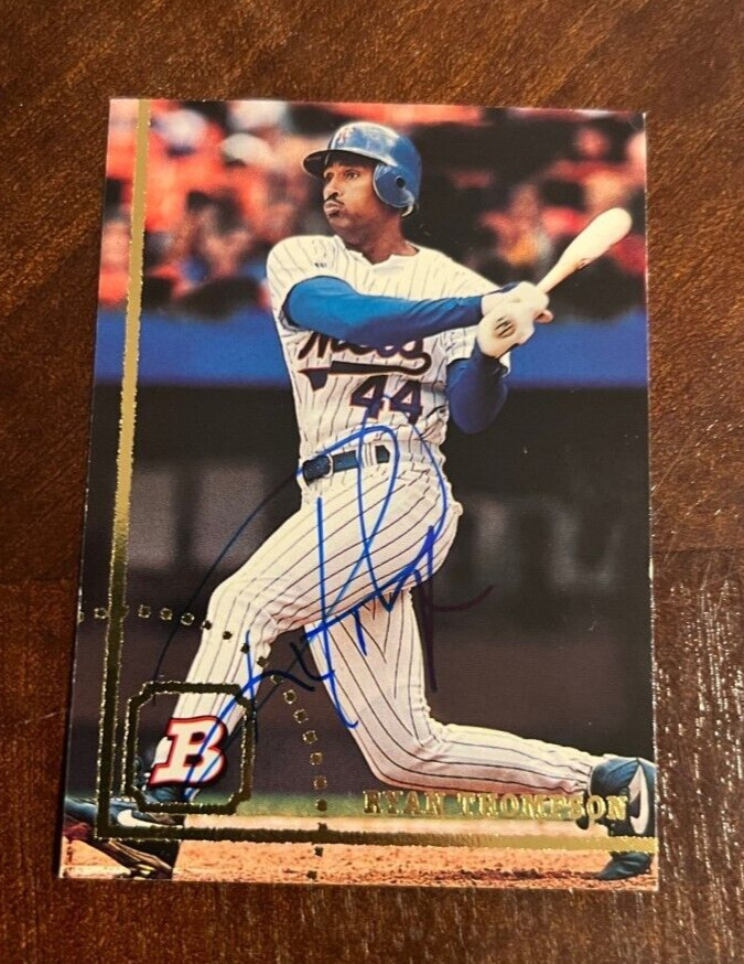 Ryan Thompson signed autographed 1994 Bowman New York Mets Baseball Card #240
